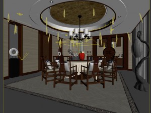 family - kitchen - restaurant 489 3D Model