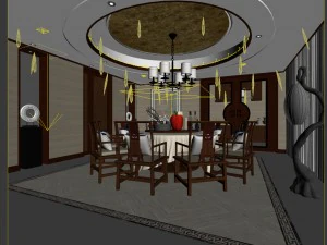 family - kitchen - restaurant 489 3D Model