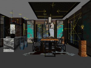 family - kitchen - restaurant 492 3Dモデル