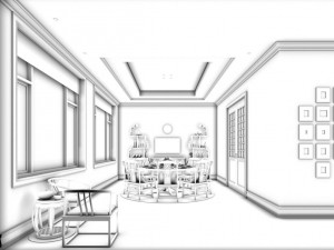 family - kitchen - restaurant 493 3D Model