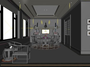 family - kitchen - restaurant 493 3D Model