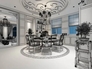 family - kitchen - restaurant 494 3D Model