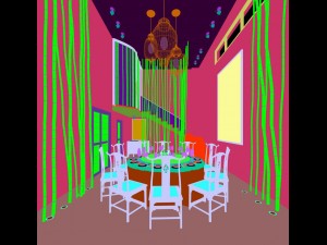 family - kitchen - restaurant 495 Modèle 3D