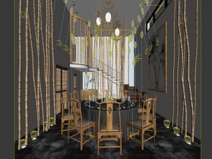 family - kitchen - restaurant 495 Modèle 3D
