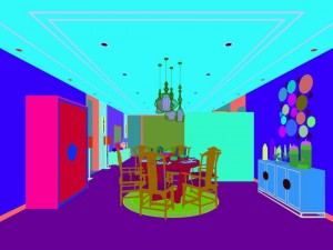 family - kitchen - restaurant 496 Modèle 3D