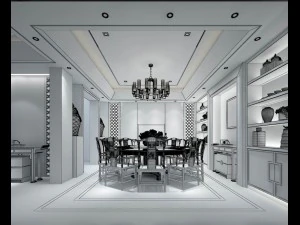 family - kitchen - restaurant 497 3D Model