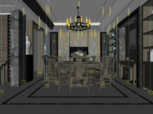 family - kitchen - restaurant 497 3D Model