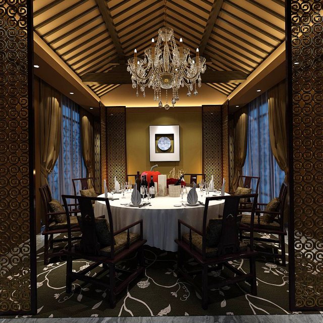 family - kitchen - restaurant 498 3D Model .c4d .max .obj .3ds .fbx .stl .blend 