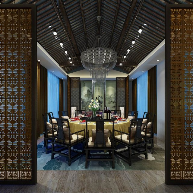 family - kitchen - restaurant 499 3D Model .c4d .max .obj .3ds .fbx .stl .blend