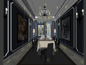 family - kitchen - restaurant 500 3D Model