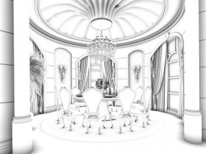 семья - кухня - ресторан 501 3D Модель