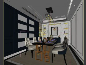 family - kitchen - restaurant 502 3D Model