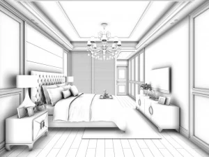 beautifully stylish and luxurious bedrooms 08 3D Model