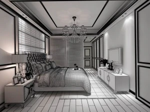 beautifully stylish and luxurious bedrooms 08 3D Model