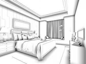 beautifully stylish and luxurious bedrooms 08 3D Model