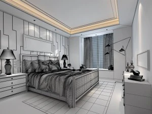 beautifully stylish and luxurious bedrooms 08 3D Model