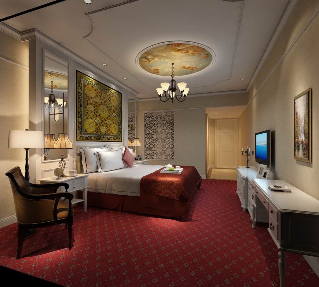beautifully stylish and luxurious bedrooms 10 Modèle 3D .c4d .max .obj .3ds .fbx .stl .blend 
