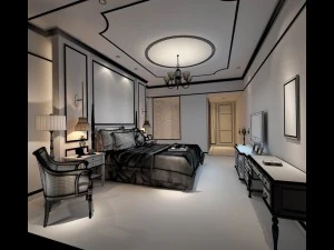 quartos lindamente elegantes e luxuosos 10 Modelo 3D