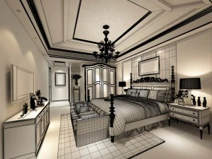 beautifully stylish and luxurious bedrooms 11 3D Model