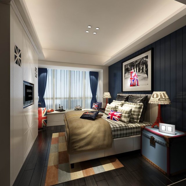 beautifully stylish and luxurious bedrooms 12 Model 3D .c4d .max .obj .3ds .fbx .stl .blend 