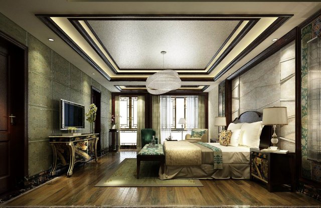 beautifully stylish and luxurious bedrooms 15 Modèle 3D .c4d .max .obj .3ds .fbx .stl .blend 