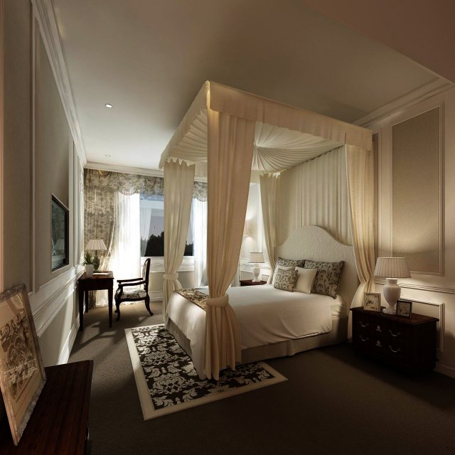 beautifully stylish and luxurious bedrooms 16 Modello 3D .c4d .max .obj .3ds .fbx .stl .blend 