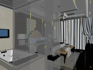 beautifully stylish and luxurious bedrooms 17 3D Model