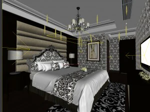 beautifully stylish and luxurious bedrooms 18 3D Model