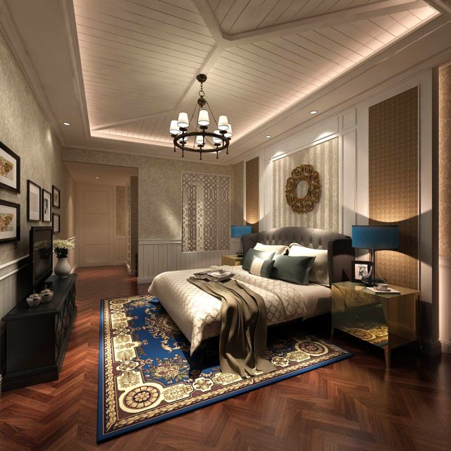 beautifully stylish and luxurious bedrooms 19 Modèle 3D .c4d .max .obj .3ds .fbx .stl .blend 