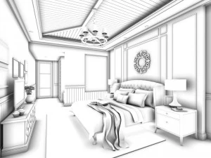 beautifully stylish and luxurious bedrooms 19 3D Model