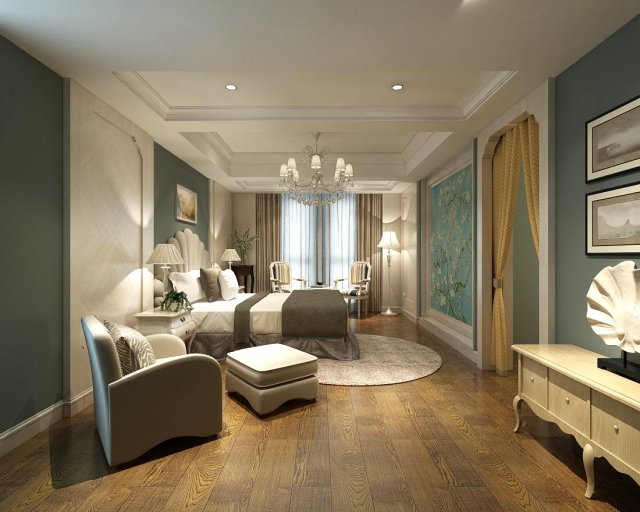 beautifully stylish and luxurious bedrooms 21 Modelo 3D .c4d .max .obj .3ds .fbx .stl .blend 