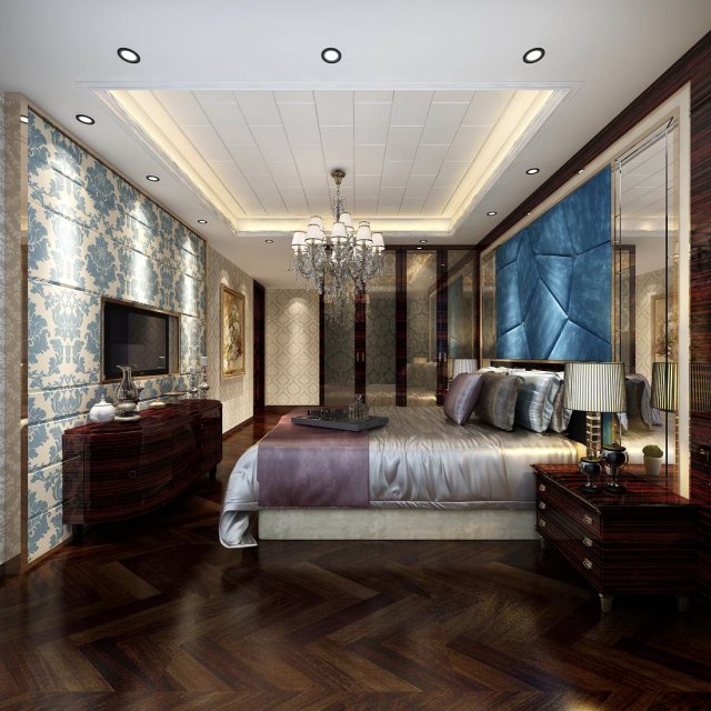 beautifully stylish and luxurious bedrooms 22 Model 3D .c4d .max .obj .3ds .fbx .stl .blend 