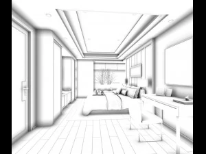 beautifully stylish and luxurious bedrooms 23 3D Model