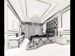 beautifully stylish and luxurious bedrooms 25 3D Model