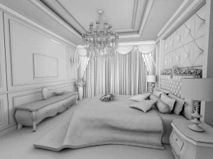 beautifully stylish and luxurious bedrooms 25 3D Model
