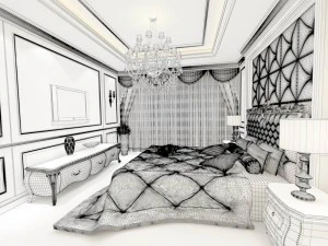 beautifully stylish and luxurious bedrooms 25 3D Model