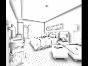 beautifully stylish and luxurious bedrooms 29 3D Model