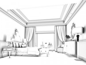 beautifully stylish and luxurious bedrooms 34 3D Model