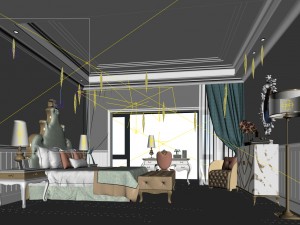 beautifully stylish and luxurious bedrooms 34 3D Model