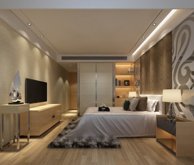beautifully stylish and luxurious bedrooms 35 Modelo 3D .c4d .max .obj .3ds .fbx .stl .blend 