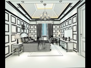 beautifully stylish and luxurious bedrooms 37 3D Model