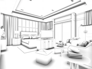 beautifully stylish and luxurious bedrooms 38 3D Model