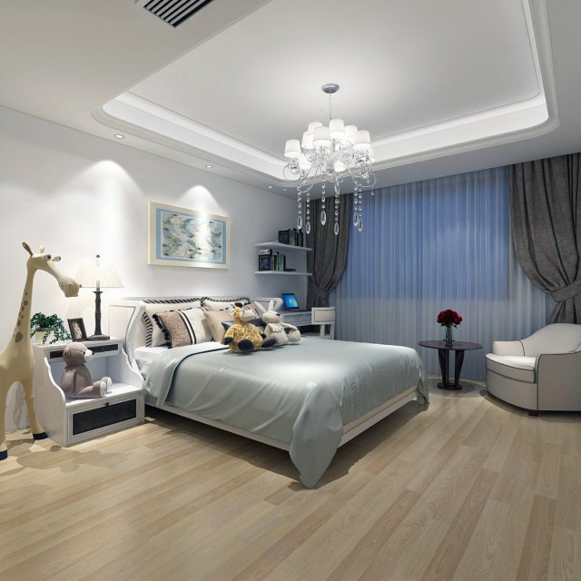 beautifully stylish and luxurious bedrooms 39 Modelo 3D .c4d .max .obj .3ds .fbx .stl .blend 