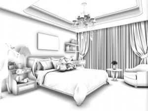 beautifully stylish and luxurious bedrooms 39 3D Model