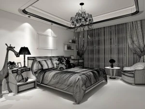 beautifully stylish and luxurious bedrooms 39 3D Model