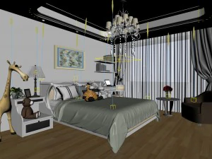 beautifully stylish and luxurious bedrooms 39 3D Model