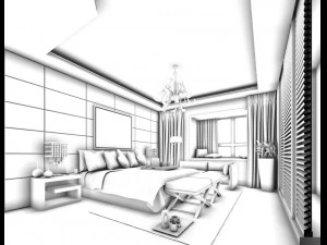 beautifully stylish and luxurious bedrooms 41 3D Model