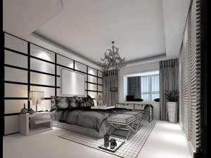 beautifully stylish and luxurious bedrooms 41 3D Model