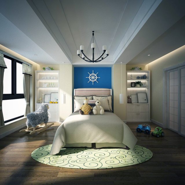 beautifully stylish and luxurious bedrooms 43 Model 3D .c4d .max .obj .3ds .fbx .stl .blend