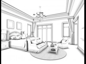 beautifully stylish and luxurious bedrooms 44 3D Model